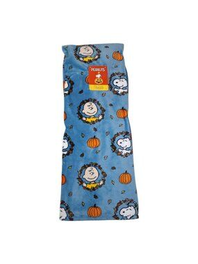 Peanuts Snoopy 60"x70" Plush Pet Throw Blanket Pumpkins Fall Leaves by Berkshire